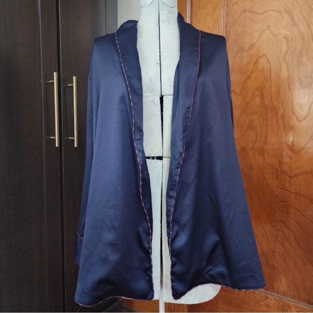 Gap Body Navy Blue Women's Robe with Crane Design - Picture 3 of 7